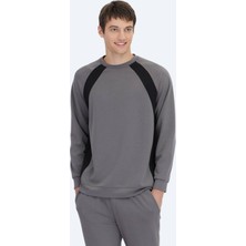 Antrasit Bisiklet Yaka Sweatshırt