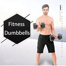Tek Ebat Plastik Köşeli Dambıl Set - Dumbbell Set 2x2 kg Dambıl Seti 2 x 2 kg Çok Renkli Plastik