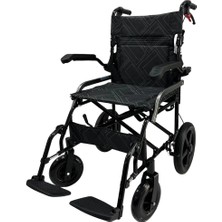 Poylin Refakatçi Tekerlekli Sandalye | Katlanabilir Alüminyum Şase, Refakatçi Frenli, Hafif ve Portatif P806K