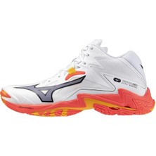 Wave Lightning Z8 Mıd Unisex Voleybol Ayakkabısı Beyaz / Turuncu
