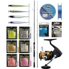 Yekoutdoor Fireworm Lrf Seti Shimano Kamış Fx Xt Spinning Moderate Fast 1,80M 3-14G 2pc&shimano Makina Fx 2500 Fc