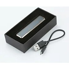 Elektronik Çakmak Metal USB Şarjlı Siyah Kutulu
