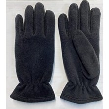 Siyah Polar Eldiven Erkekler İçin XL Beden Düz Desenli Kış Sezonu Aksesuarı