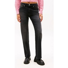 Kadın Orta Yüksel Bel Bootcut Fit Jean Pantolon - Siyah