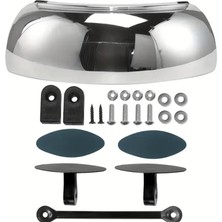 Online Home Market Deyhome Motosiklet İçin Geniş Açı Dikiz Aynası, Binici Tarama Aynası 180 Derece Görünüm Motosiklet Ön Cam Montaj Dikiz Aynası