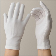 Remubi Egzama Eldiveni %100 Pamuktan Beyaz Renk L Beden Unisex Sezonluk Kullanım İçin