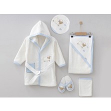 Kuzu Nakışlı 4lü Unisex Bornoz Set