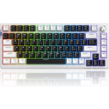 Magegee SKY81 83 Tuş Kablosuz Rgb Hot-Swap Gasket Siyah-Beyaz Gaming Klavye