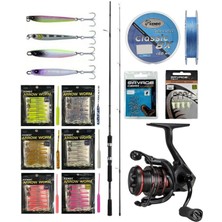 Yekoutdoor Fireworm Lrf Seti Shimano Kamış Fx Xt Spinning Moderate Fast 1,80M 3-14G 2pc&okuma Ceymar Hd CHD-2500A 7+1bb Olta Makinesi