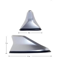 Honda City Uyumlu Gümüş Gri (Silikonlu) Shark Balina Anten