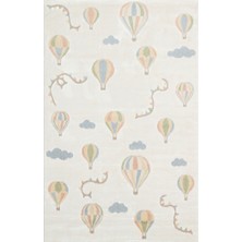 Eko Halı Bambino BMB05 Cream Multy Yumuşacık Dokulu Pastel Renklere Sahip Çocuk Halısı
