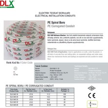 Plastik Spiral Elektrik Tesisat Borusu Halojen Free Gri Renk