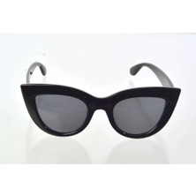 Siyah Çerçeve Cat Eye Kadın Güneş Gözlüğü - Moda Gözlük