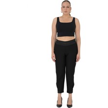 Kadın Büyük Beden Toparlayıcı Yüksek Bel Boru Paça Pantolon