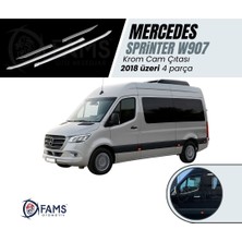 Fams Otomotiv Mercedes Sprinter W907 Krom Cam Çıtası 4 Parça 2018> Paslanmaz Çelik
