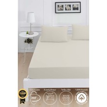 Mirava Premium %100 Pamuk Penye Lastikli Çift Kişilik Çarşaf Takımı (2 Yastık Kılıfı Dahil) Açık Gri 140X200CM