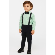 4'lü Set Gömlek & Pantolon & Papyon & Askılık Erkek Çocuk Takım