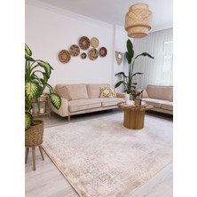 Queen 8101 Altın - Viskon Bambu Halı | Dokuma Salon Halısı