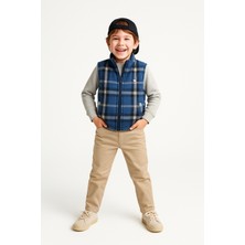 3'lü Takım Yelek & Pantolon & Sweat Erkek Çocuk Takım Mavi