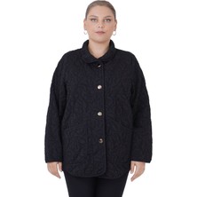 Kadın Büyük Beden Siyah Ceket