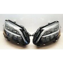 Mercedes-Benz C Serisi W205 Ön Far Seti (Full LED Matrix) 2019 Sonrası Uyumlu