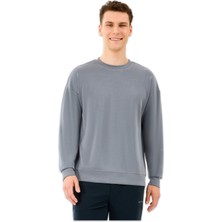 Skechers M Loose Crewneck Sweatshirt Erkek Gri Sweatshirt S2510041-1767