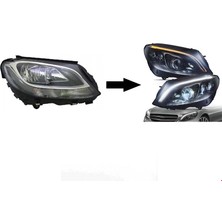 Mercedes W205 Halojen Içın LED Far Dönüşüm Seti 2019 Sonrası Uyumlu