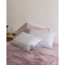 Madame Coco Soleil %100 Pamuk 2'li Yastık Kılıfı - Gri/beyaz