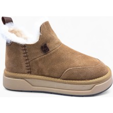 Guja G25K486 Hakiki Süet Deri Camel Renk Iç Kürklü Kadın Bot