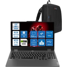 Lenovo Loq 15IRX10 Intel® Core I7-13650HX 48GB Ddr5 4tb SSD 15.6" 8GB/RTX5060 100W (1920X1080) IPS 300NITS 144Hz, G-Sync® Windows 11 Pro Gaming BILG.83JE00ETTRP15+ZETTAÇANTA