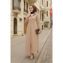 Kapşonlu Bisküvi Tesettür Kap 72231BS