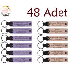 M Menekşe & Pudra, 48’li Set, Mesajlı Deri Hatıra Anahtarlık, Kurumsal Eğitim Katılımcılarına Hediye