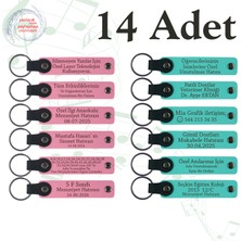 Pembe & Turkuaz, 14’lü Set, Kişisel Deri Anahtarlık, Kurumsal Workshop Katılımcılarına Anı