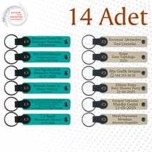 K Turkuaz & S Kahve, 14’lü Set, Kişiye Özel Şık Anahtarlık, Kurumsal Workshop Katılımcılarına Hediye