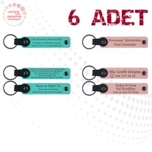 Turkuaz & Yavru Ağzı, 6’lı Set, Kişiye Özel Yazılı Anahtarlık, Sınıf Öğrencilerine Anlamlı Hatıra