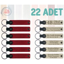 Kırmızı & S Kahve, 22’li Set, Tarih ve Isimli Deri Hatıra, Şirket Yıl Dönümüne Değer Katan Armağan