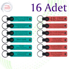 K Turkuaz & Nar Çiçeği, 16’lı Set, Isim Yazılı Anlamlı Hediyelik, Kampçılık Tutkunlarına Veda Anısı