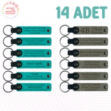 K Turkuaz & Kül Gri, 14’lü Set, Kişiye Özel Anahtarlık, Kurumsal Eğitimlere Katılanlara Hediye