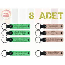 Fıstık Yeşili & Pudra, Yoga Kursu Katılımcılarına Hediye, 8’li Set, Kişisel Mesajlı Deri Hediyelik