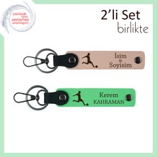 Futbol Temalı Mezuniyet Hatırası, Erkek Arkadaşa Yazı Eklenebilir Deri Set, Yavru Ağzı-Fıstık Yeşil