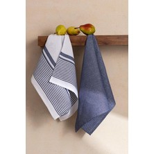 Madame Coco Yeni Sezon Andre 2'li Kurulama Bezi - Beyaz/lacivert