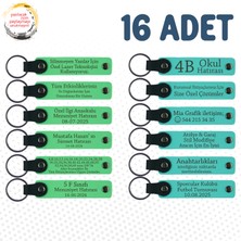 F Yeşili & Turkuaz, Yüzme Yarışması Katılımcılarına Hediye, 16’li Set, Isim Yazılı Deri Hediyelik