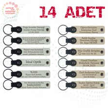 Beyaz & Sütlü Kahve, Bebek Doğum Gününe Özel Anı, 14’lü Set, Kişiselleştirilebilir Deri Anahtarlık