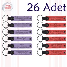 Mor Menekşe & Nar Çiçeği, 26’lı Set, Isim Yazılabilen Deri Anahtarlık, Robotik Kodlama Kursuna Anı