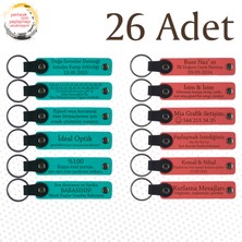 K Turkuaz & Nar Çiçeği, 26’lı Set, Isim Yazılabilen Anahtarlık, Sosyal Bilgiler Öğretmeninden Anı