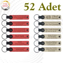 N Çiçeği & S Kahve, 52’li Set, Kişisel Deri Hatıra, Sosyal Bilgiler Öğretmeninden Sınıfına Anı