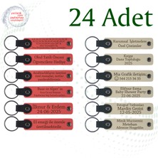 N Çiçeği & S Kahve, 24’lı Set, Kişiselleştirilebilir Hediyelik, Düğün Misafirlerine Anlamlı Armağan