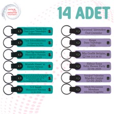 K Turkuaz & Mor Menekşe, 14’lü Set, Kişiye Özel Anahtarlık, Kurumsal Atölye Katılımcılarına Hediye