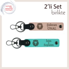 Aslan Figürlü Erkek Sevgiliye Seçkin Armağan, Kalıcı Yazı Eklenebilir Set, Yavru Ağzı-Turkuaz