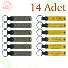 Kül Gri & Sarı, 14’lü Set, Kişiye Özel Anahtarlık, Kurumsal Konferans Katılımcılarına Hediye